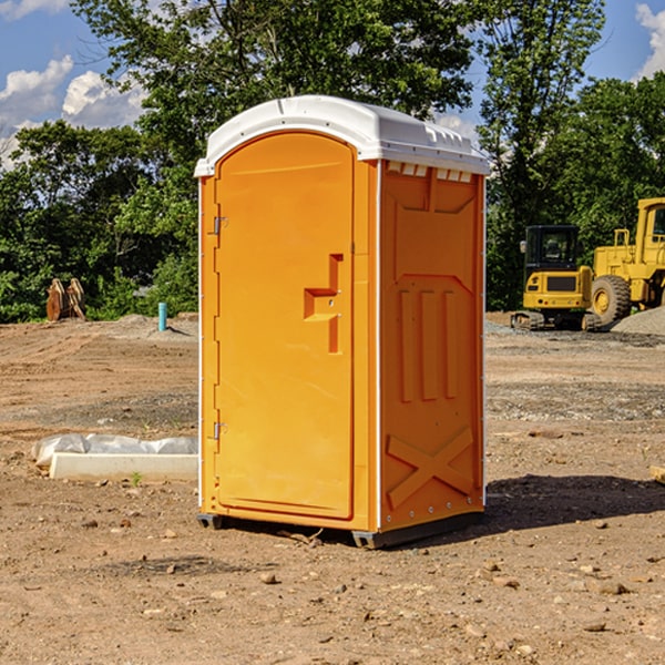 how often are the portable restrooms cleaned and serviced during a rental period in Staples Minnesota